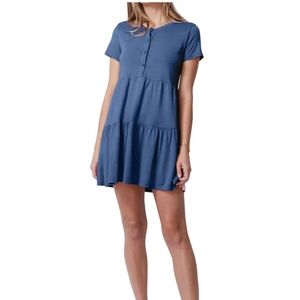 Monrow XS Blue Tshirt Dress